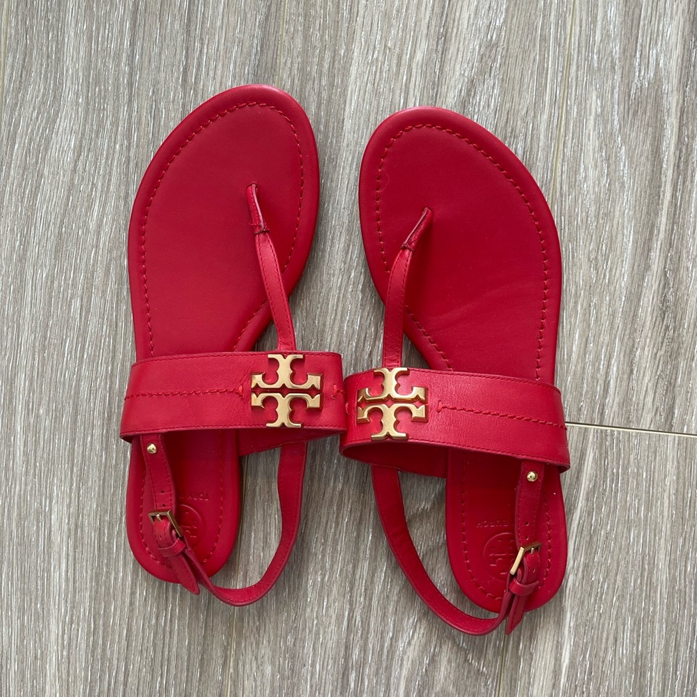 Tory Burch Leather Slingback Sandals- Never worn. Size 8
